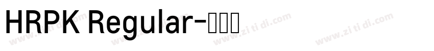 HRPK Regular字体转换